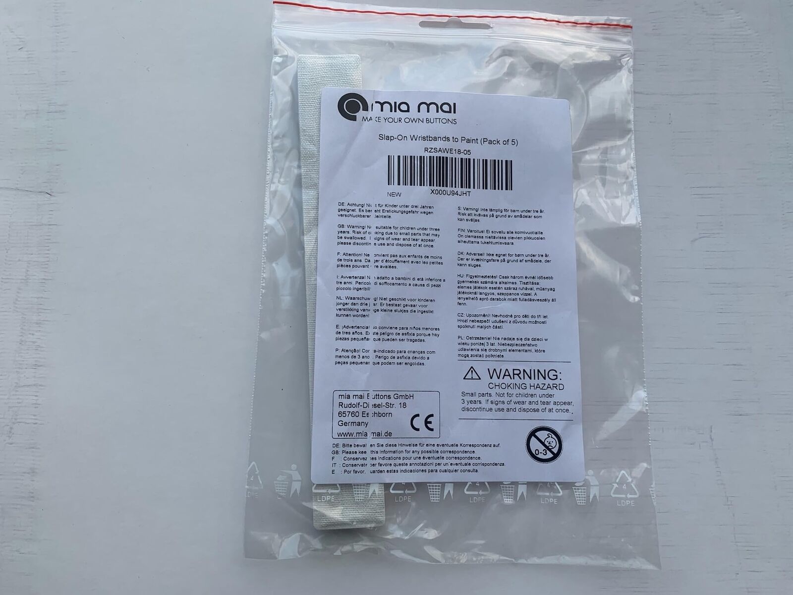 mia mai Schnapparmband zum Bemalen - mia mai